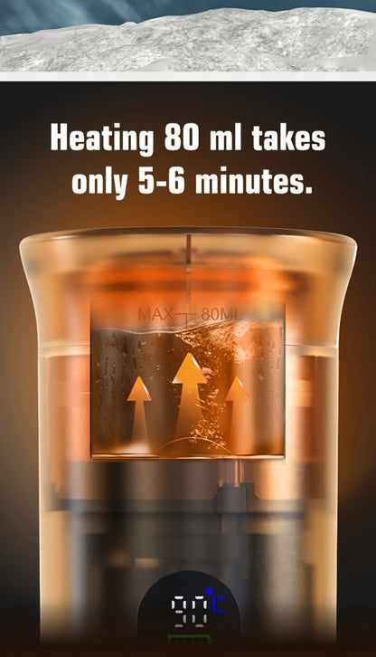 Portable Espresso Machine Type-C Charging Self-Heating, Single Serve Coffee Maker with Temperature & Battery Display