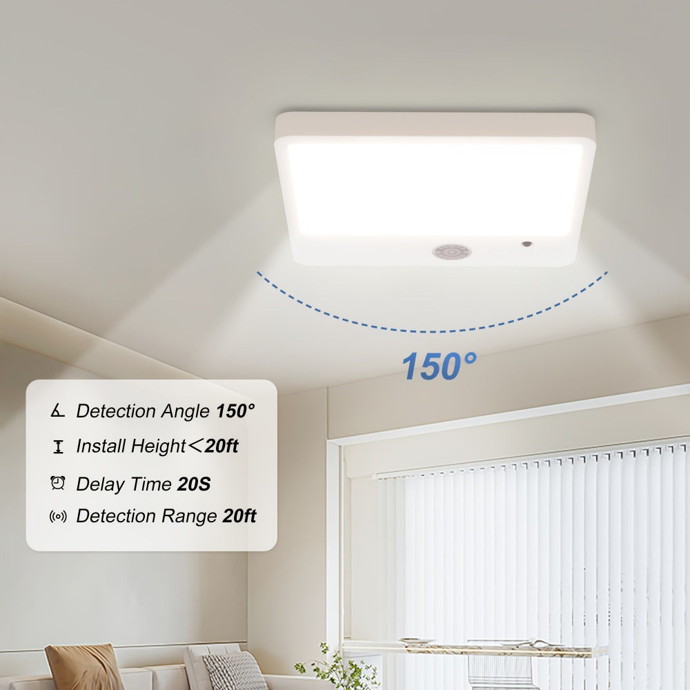 Wireless LED Ceiling Light Motion Sensor Rechargeable Battery Powered 3 Color Temperatures for Home Cooking, Dining and Outdoor Meals