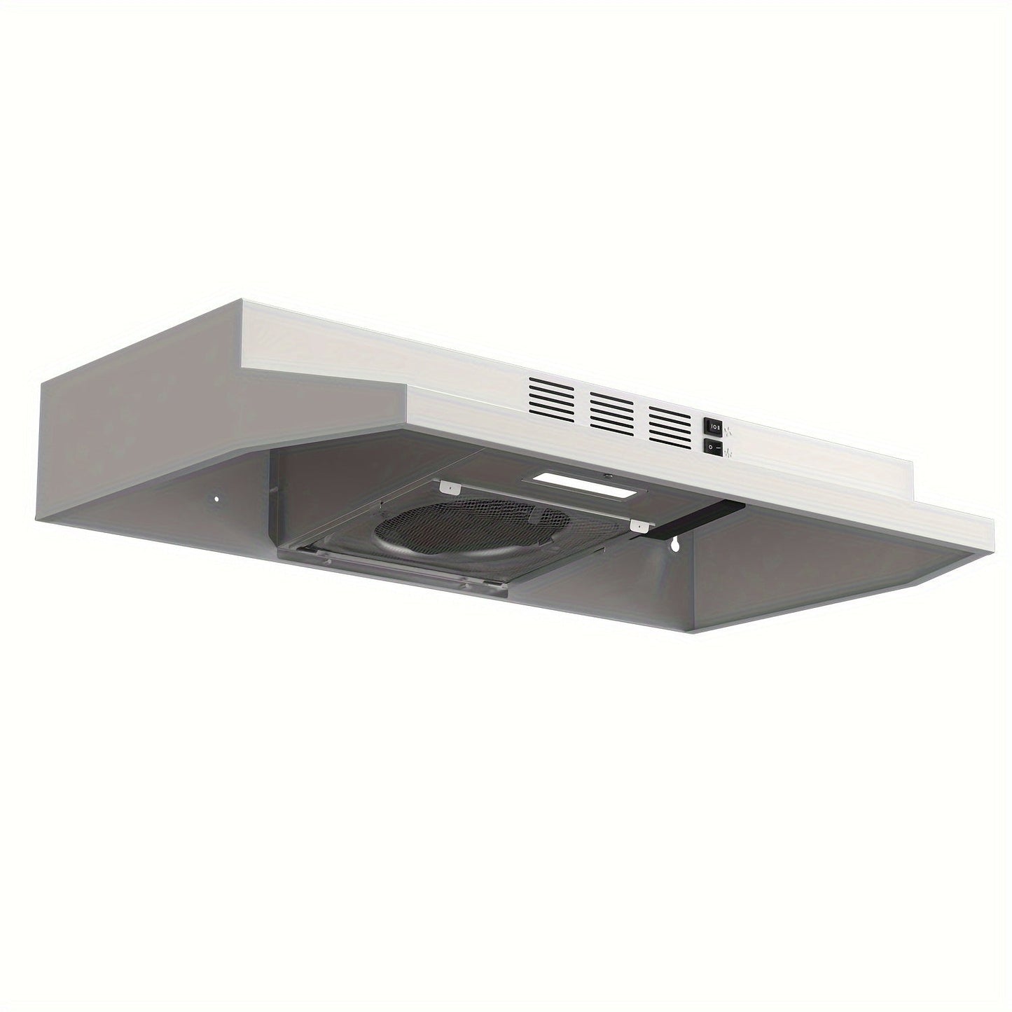 Range Hood 30 Inch Under Cabinet, Ducted & Ductless Convertible Kitchen Vent Hood with LED Light & 2-Speed Exhaust Fan
