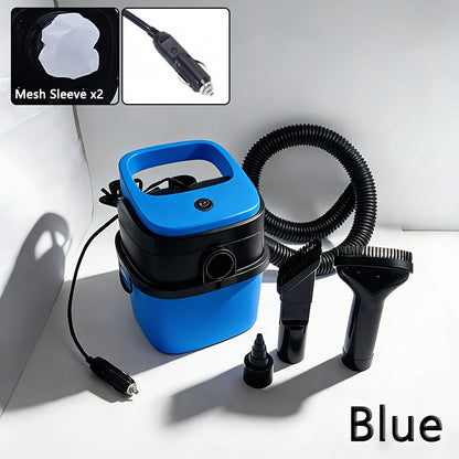 12V Bucket-Style Car Vacuum Cleaner with Suction and Blower Ports, 0.4L-Plus Source Capacity and Seven Colors