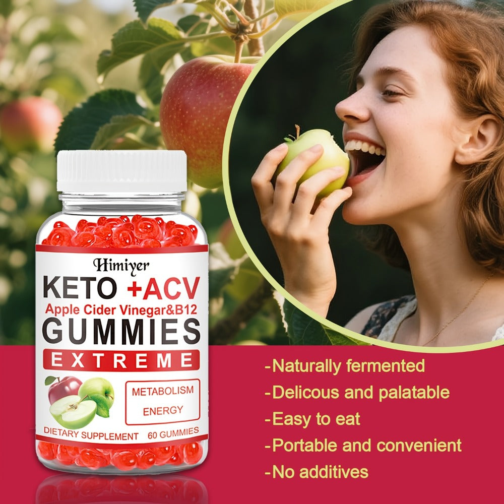 Keto ACV Gummies with Pomegranate Beet Juice B12 Vitamin C Vegan 60 Count for Women Men for Bath Time, Home Spa and Personal Care
