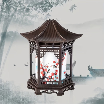 Mini Humidifier with Night Light USB Powered Cool Mist Quiet Operation Chinese Pagoda for Entryways, Bedrooms and Living Spaces