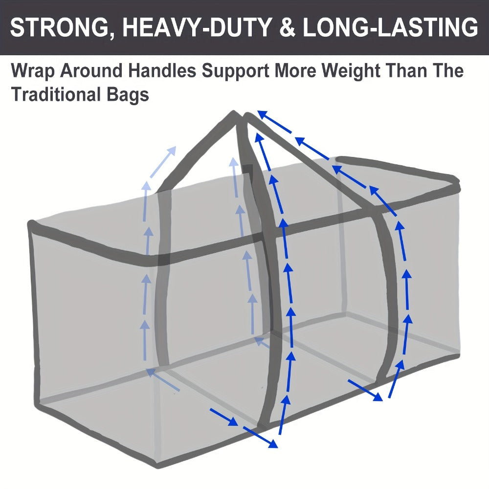 Storage Bag Set, Blue Extra-Large Moving Organizers in 6-Piece 26.42-Gallon or 16-Piece Options with Zippers and Handles