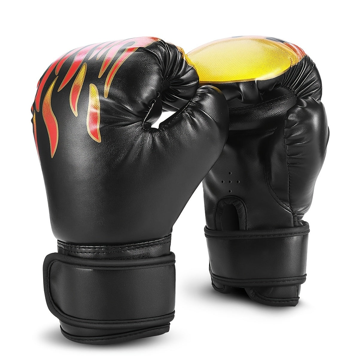 Boxing Training Gloves with Pearl Sponge Padding – Professional Shockproof Faux Leather Gloves for Muay Thai, Sparring