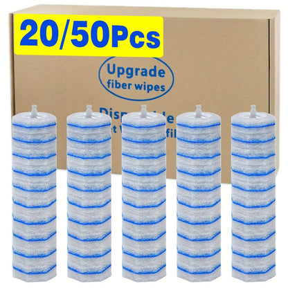 Toilet Brush Refills Compatible with Clorox Toilet Wand Replacement Heads Upgraded Fiber for Entryways, Bedrooms and Living Spaces