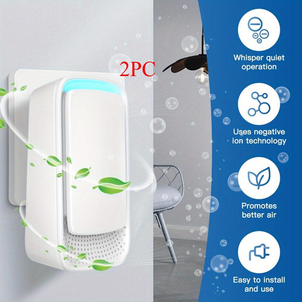 Plug-In Air Purifier Ionic, Filterless & Silent Odor Neutralizer for Home, Pets, Office & Gym, Compact 24/7 Fresh Air