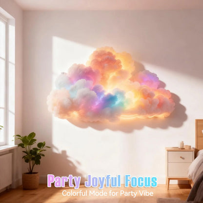 3D Thunder Cloud Lamp RGB Music Sync LED Light USB Powered Sound Sensitive IC Mood Lighting for Entryways, Bedrooms and Living Spaces