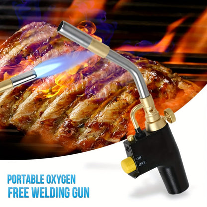 Trigger-Start Propane and MAPP Gas Torch Head with Flame Control, Lock Button and One-Piece Option