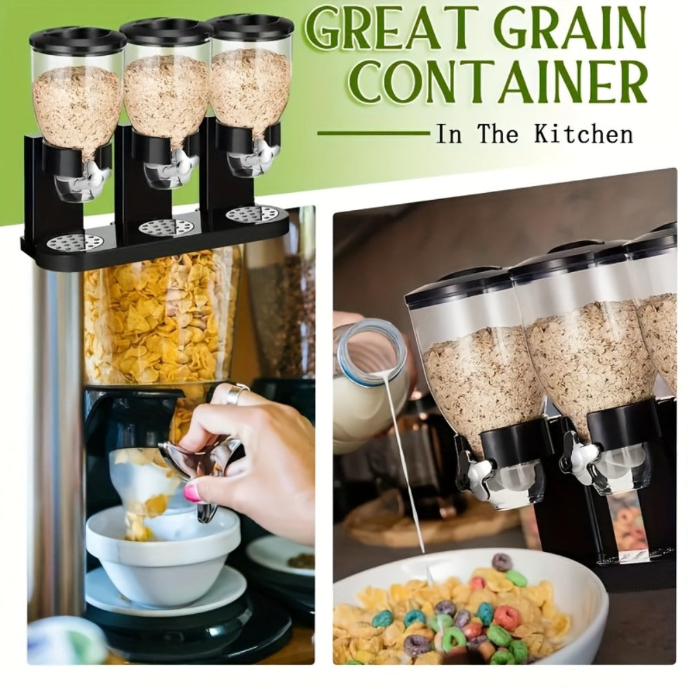 Dry Food Dispenser & Candy Organizer with Spoon Bowl Lid, Countertop Snack Container for Pantry Kitchen 17.5 Oz