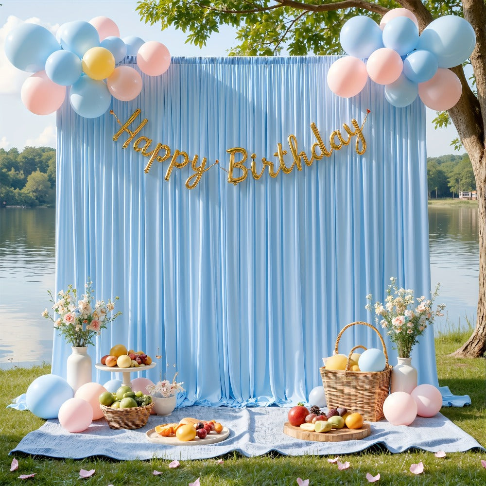 4-Pack 5x10ft Elegant Spandex Photography Backdrop | Wear-Resistant, Wrinkle-Free, Soft & Opaque Party Decoration Banners for Weddings