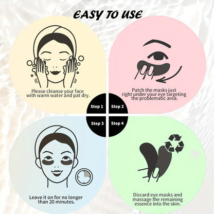Caffeine Under Eye Patches 25 Pairs – Collagen Gold Eye Mask Reduces Dark Circles Puffiness Eye Bags Fine Lines Anti-Wrinkle Hydrogel