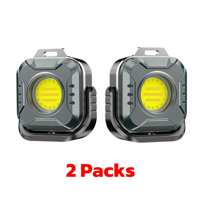 Compact Square COB Work Light with Hanging Loop, Pivoting Stand and One-, Two- or Four-Piece Options