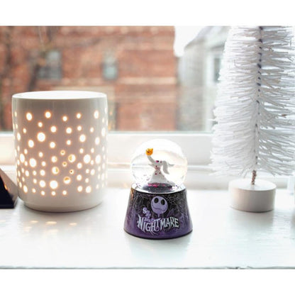 Nightmare Before Christmas Zero Light-Up Snow Globe, Disney Jack Skellington Dog Mini Collectible Snow Globe 3-Inch