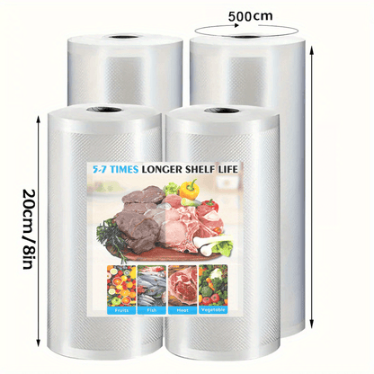Vacuum Sealer Bags Reusable Airtight Food Storage Bags Multiple Sizes, No Power Needed, Keep Meat
