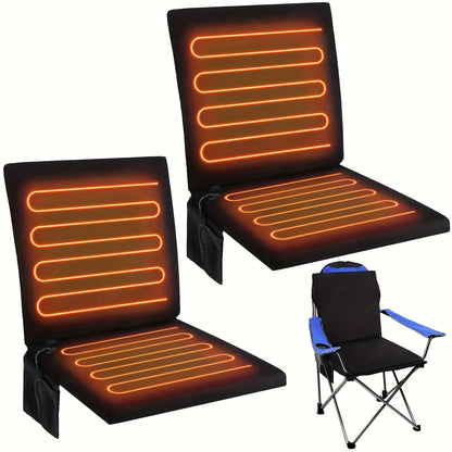USB Heated Seat Cushion Foldable Heating Pad with 3 Adjustable Heat Modes – Portable Electric Warming Cushion for Stadium, Camping