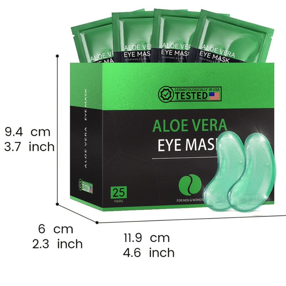 Under Eye Patches 25 Pairs, Aloe Vera & Collagen Eye Mask for Dark Circles, Puffiness & Deep Hydration