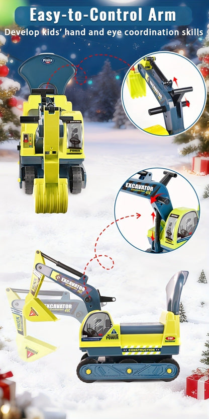 Kids Ride-On Construction Truck Large Manual-Powered Engineering Vehicle with the Listed Color, Size or Set Options for Everyday Use