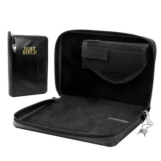 Lockable Soft Pistol Case Book-Style Handgun Storage Bag with Zipper – Discreet Portable Gun Case for 9mm & Most Handguns