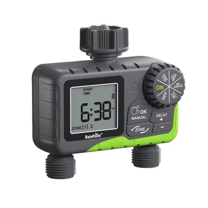 2-Zone Sprinkler Timer Programmable Faucet Irrigation Controller for Lawn & Yard, for Garden, Lawn and Yard Watering