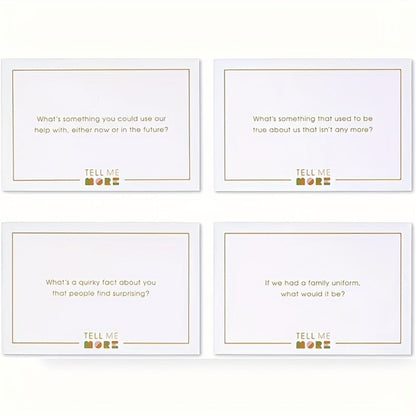 Tell Me More Conversation Card Game – Fun Icebreaker Question Cards for Friends, Family, Couples & Coworkers
