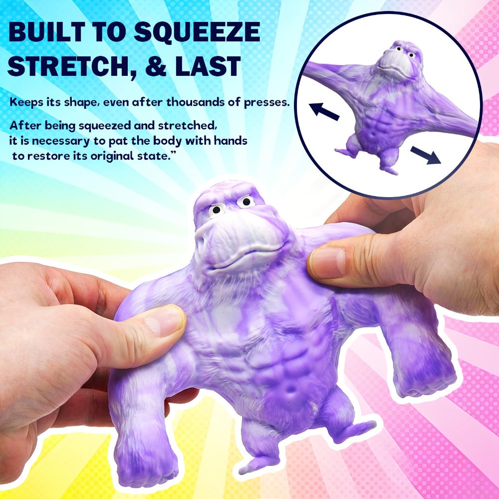 Stretchy Gorilla Fidget Toy Squishy Squeeze Monkey, PVA Sponge Sensory Stress Toy for Kids & Adults