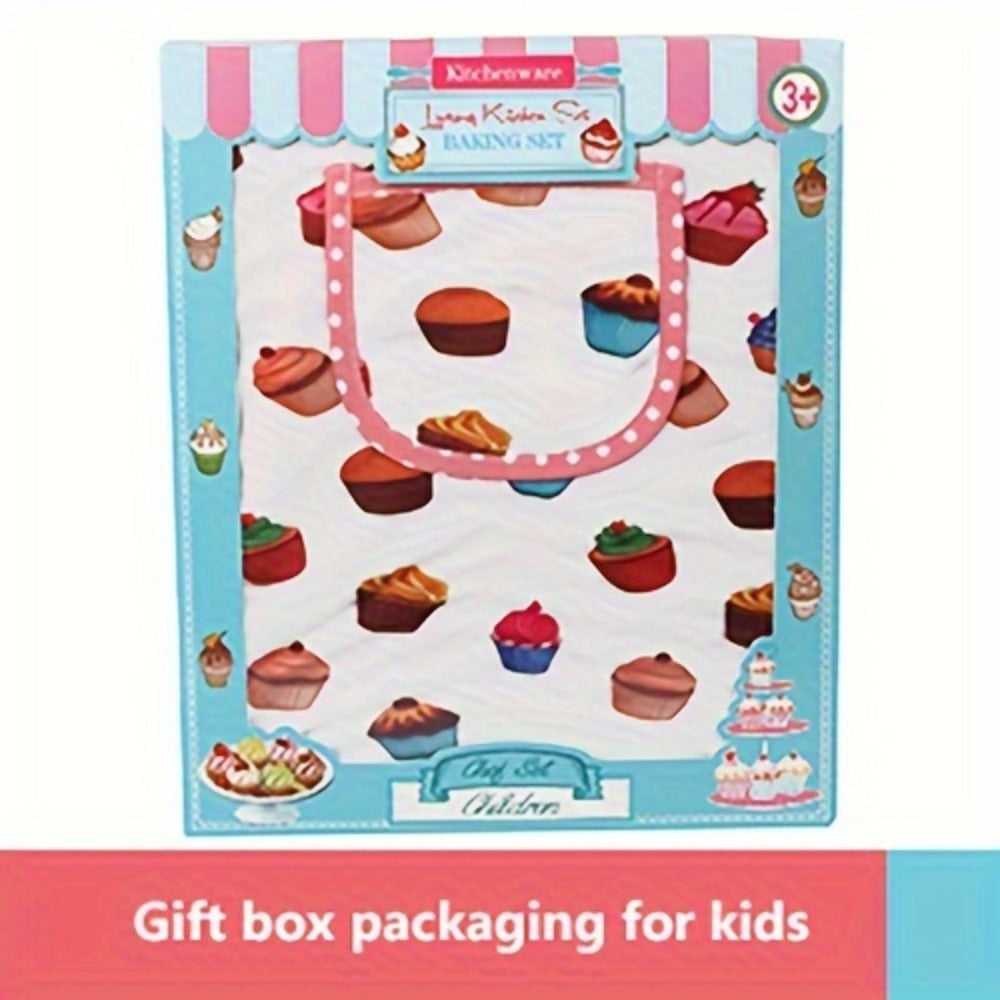 Kids Cooking & Baking Set 24 PCS, Chef Hat & Apron Dress-Up Costume with Baking Accessories for Girls Boys Ages 3-10