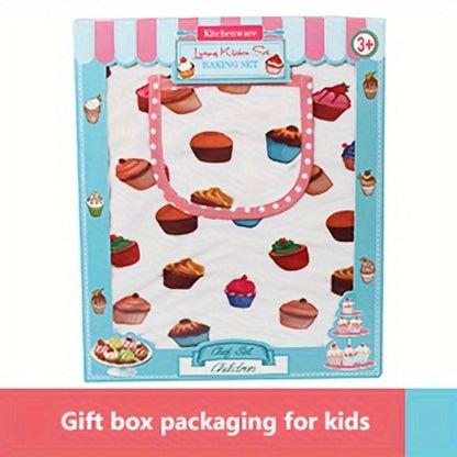 Kids Cooking & Baking Set 24 PCS, Chef Hat & Apron Dress-Up Costume with Baking Accessories for Girls Boys Ages 3-10