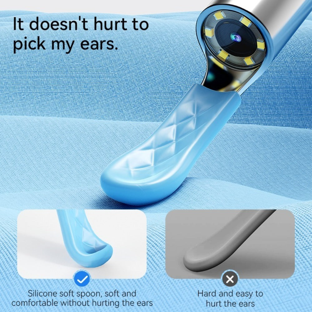 Upgraded 1080P Ear Wax Removal Tool with Camera & Storage Case – LED Light, iOS & Android Compatible, Complete Ear Cleaning Kit