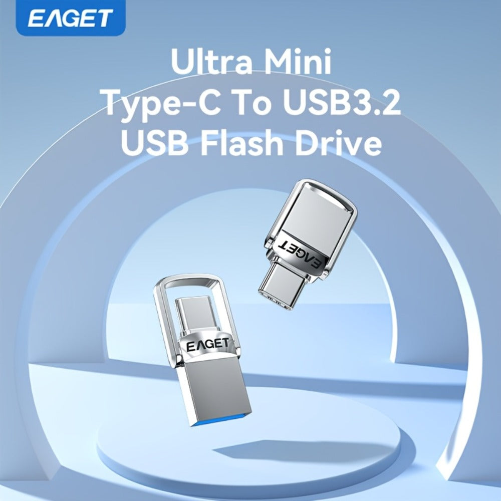 USB Flash Drive EAGET Dual-Ended Type-C to USB 3.2 Memory Stick with 32GB, 64GB or 128GB Capacity