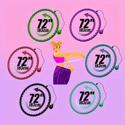 Weighted Hula Hoop for Adults – 36-Knot Gravity Fitness Circle, Adjustable Resistance, Detachable Design for Core Workouts