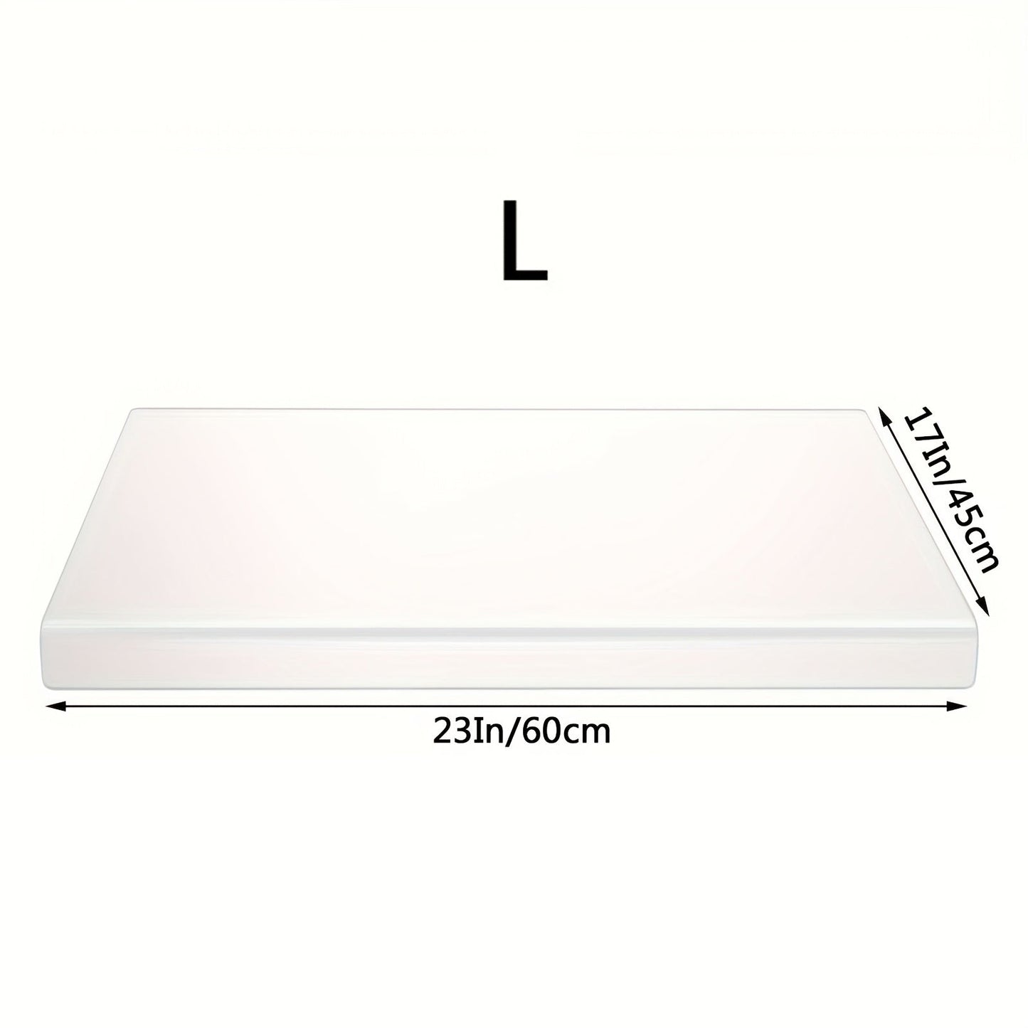 Acrylic Cutting Board Large Anti-Slip 17x23 Inch – Clear & Black Countertop Protector for Kitchen & Restaurant