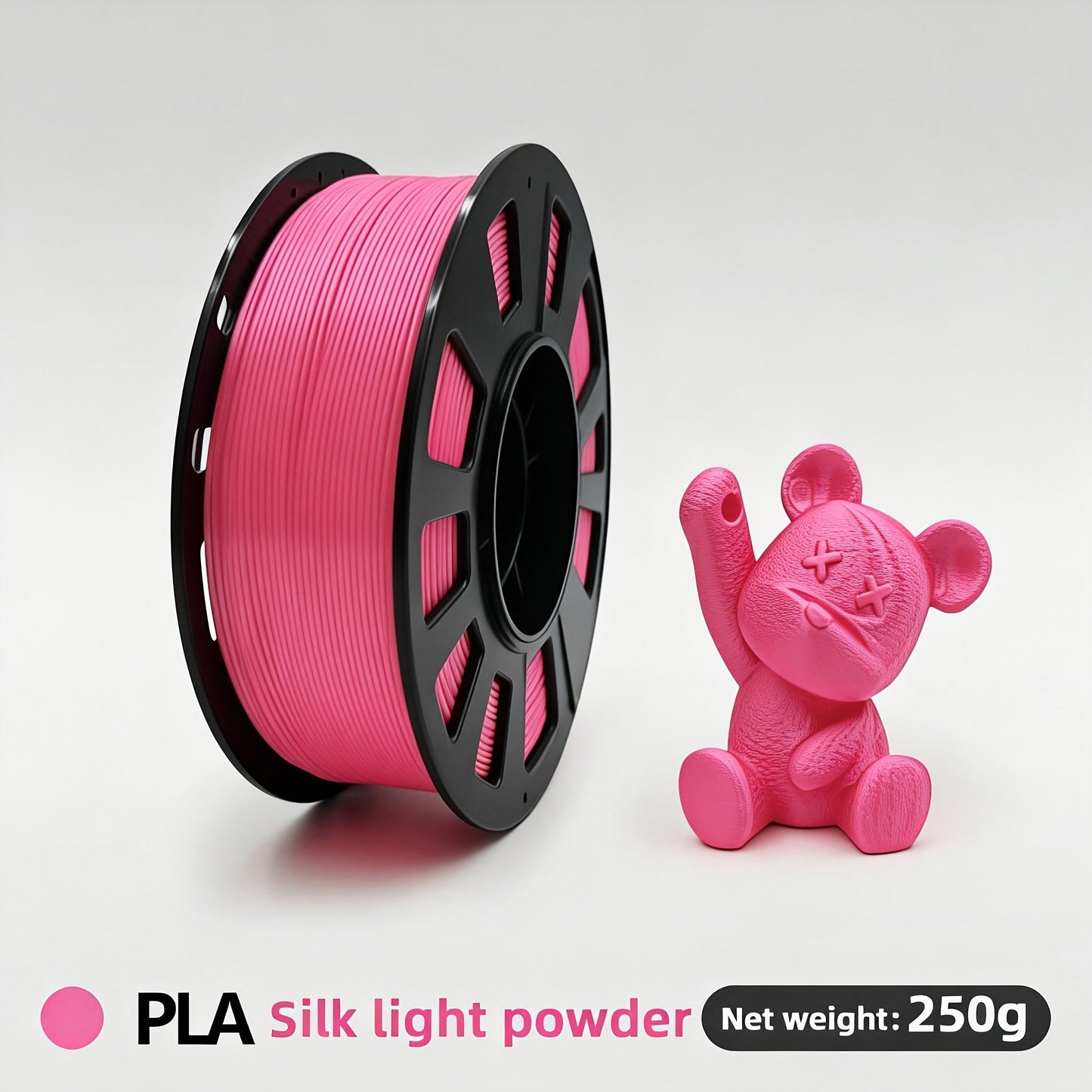 Gradient Rainbow PLA Filament 1.75mm 32 Colors, Shiny Multicolor Fast Color-Changing 250g Spool for FDM 3D Printers