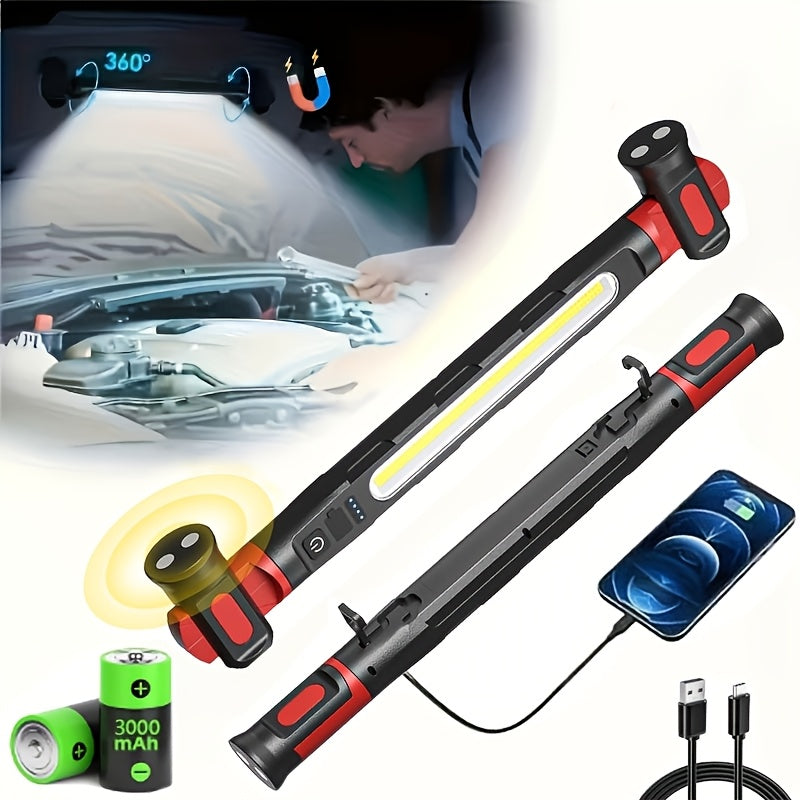 Long Bar Mechanic Work Light with Magnetic Base, Swivel Hooks and One- or Two-Piece Checkout Options
