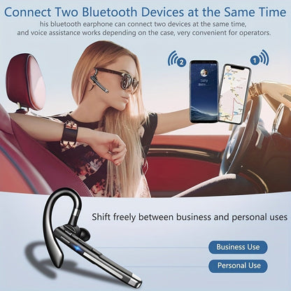Single-Sided Wireless Earbud ENC Noise Cancelling Mic Comfortable In-Ear Type-C for Bedside Audio, Alarms and Room Entertainment