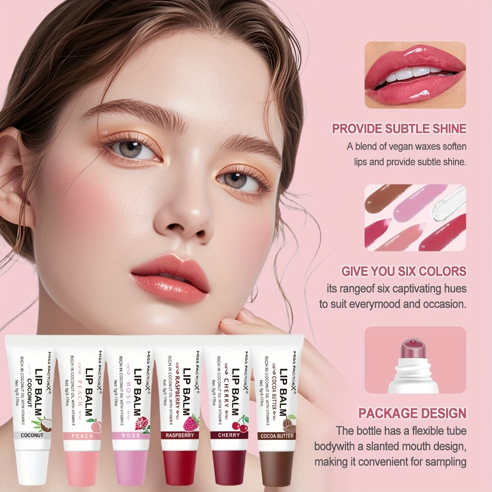 30-Piece Lip Gloss Gift Box Set, 6 Glossy Shades Waterproof Anti-Transfer Liquid Lipstick, High-Shine Lip Color for Women
