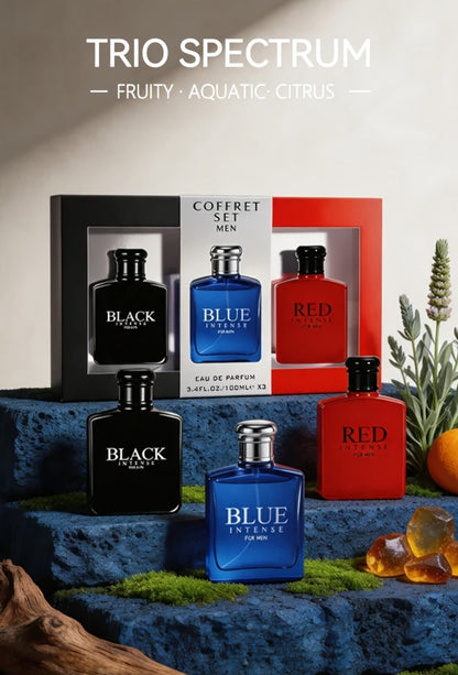 Cologne Gift Set for Men 3 Piece EDT Spray Absinthe Lemon Sage Eau de Toilette Mini 1oz for Bath Time, Home Spa and Personal Care