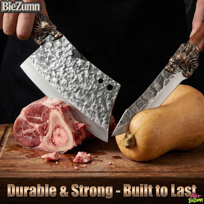 Kitchen Knife Set 7-Piece Stainless Steel Professional Chef Knives with Boning Slicing Carving Peeler Butcher Knife & Scissors