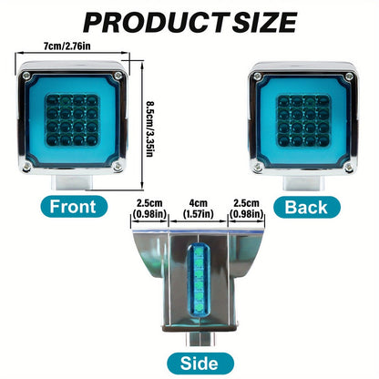 LED Side Marker Lights Square Truck Cab Clearance Lights 12V Waterproof Turn Signal Indicator Side Lights for Cars Trucks Trailers