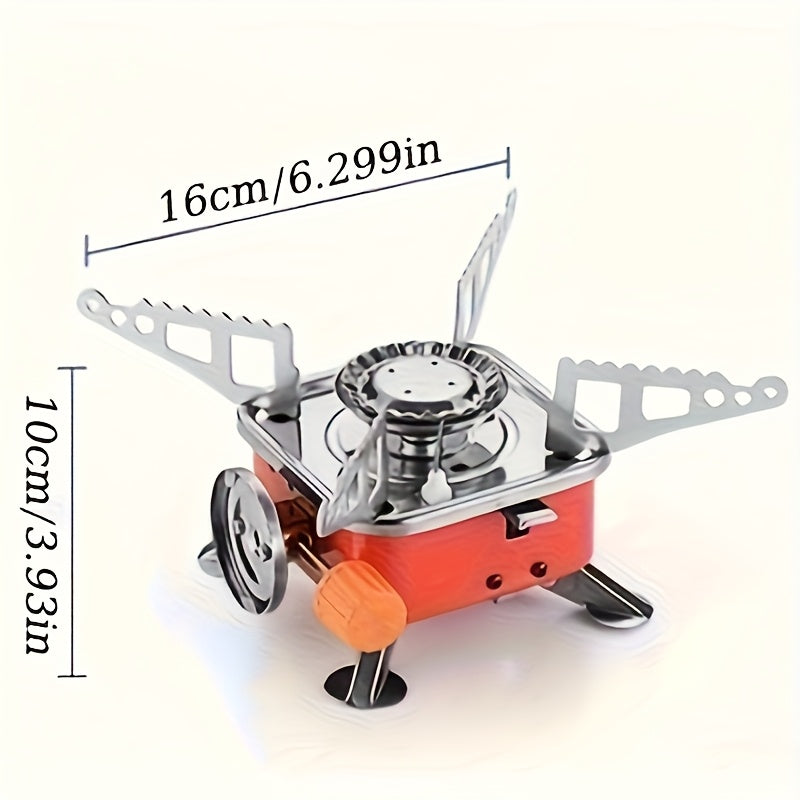 Windproof Camp Stove 3500W Portable Foldable Gas Burner Piezoelectric Ceramic Ignition Compact for Garden, Patio and Yard Use