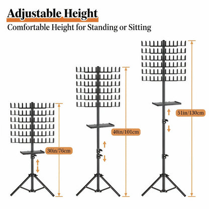 Braiding Hair Rack 144 Pegs Height Adjustable 2-Side Hair Extension Holder Stand with Tray – Foldable Portable Professional Braiding Station