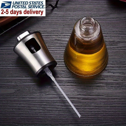 Oil Sprayer for Cooking Stainless Steel, Pressurized Glass Olive Oil Spray Bottle for Kitchen BBQ Grilling Baking Air Fryer