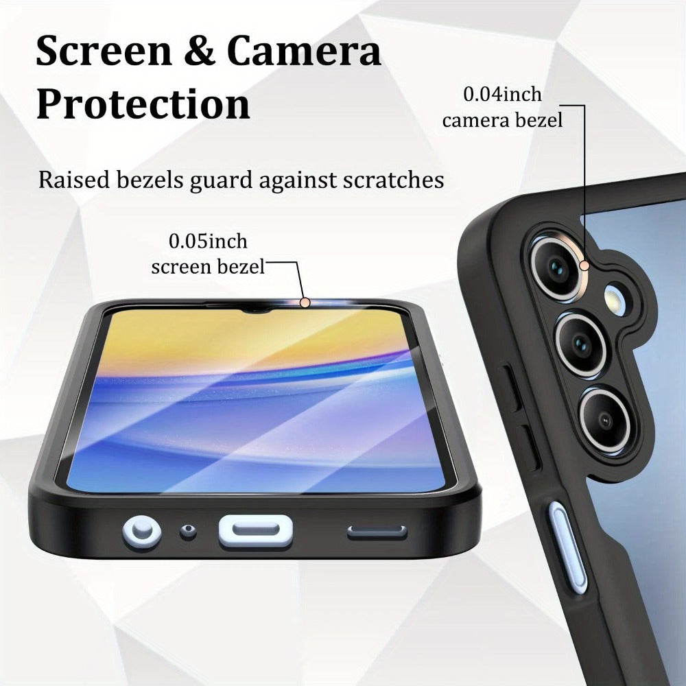 Samsung Galaxy A-Series Rugged Case with Built-In Screen Protector – Full Body Shockproof Phone Cover for Galaxy A15 A16 A17 A36 A37 A56 A57