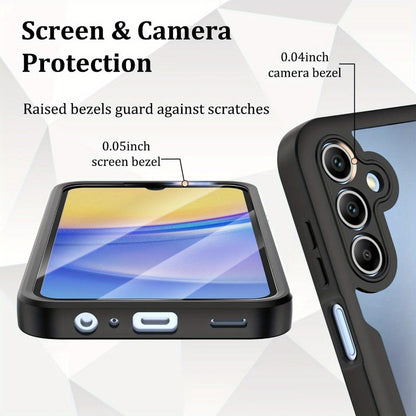 Samsung Galaxy A-Series Rugged Case with Built-In Screen Protector – Full Body Shockproof Phone Cover for Galaxy A15 A16 A17 A36 A37 A56 A57