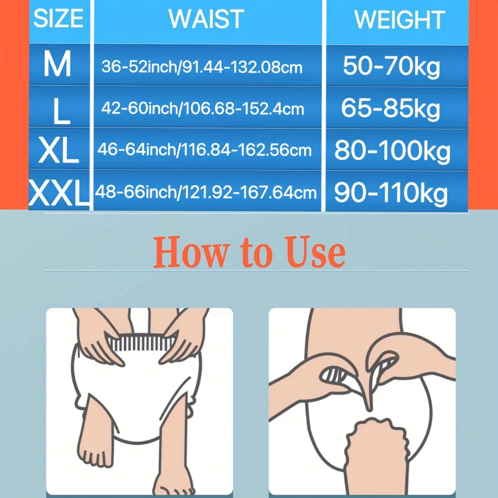 Disposable Incontinence Underwear for Seniors, High Absorbency Leak-Proof Pull-On Briefs, Ultra-Thin Breathable Cotton for Men & Women