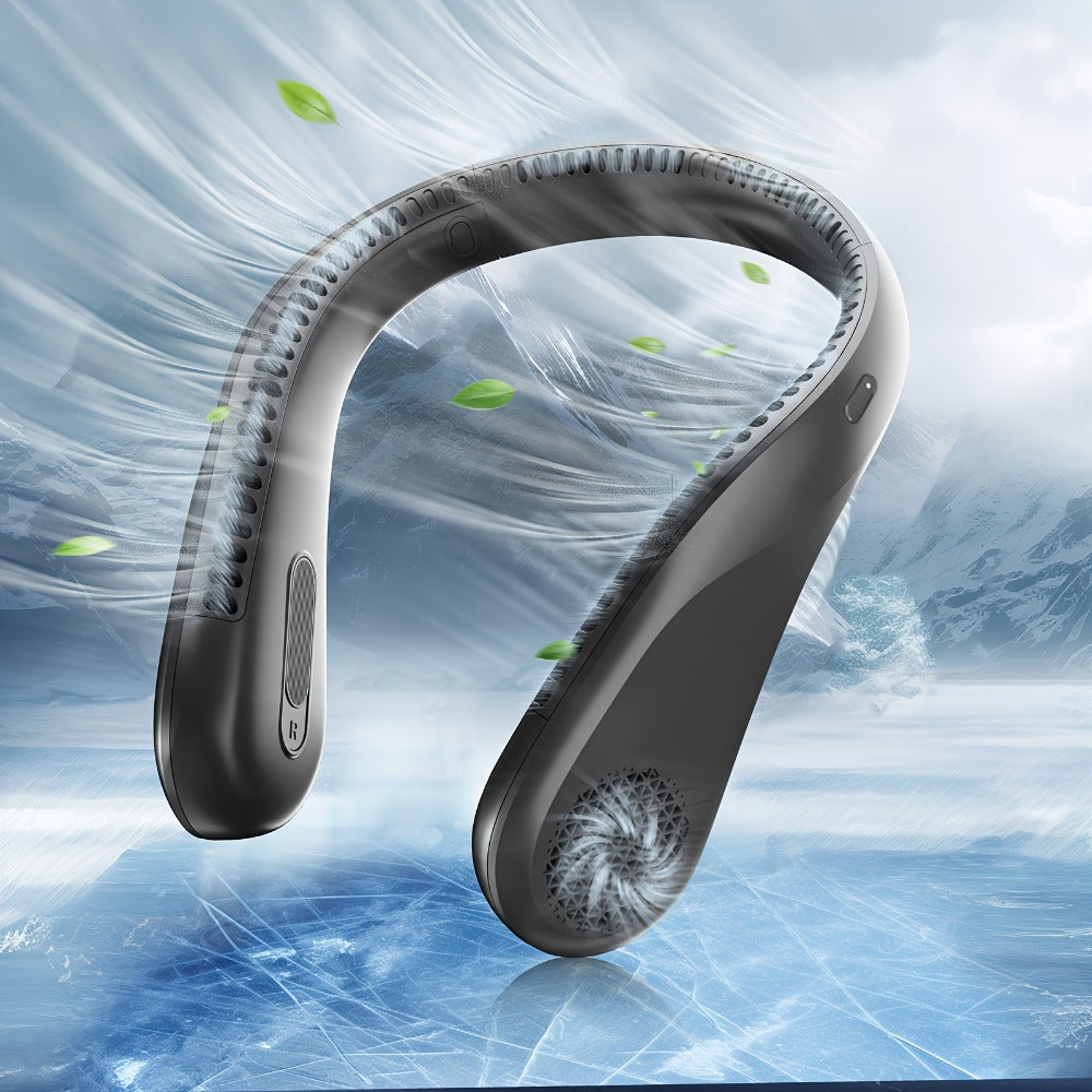 Bladeless Neck Fan Rechargeable, 4 Speed Hands-Free Portable Neck Fan 66 Vents 4-16 Hours Battery