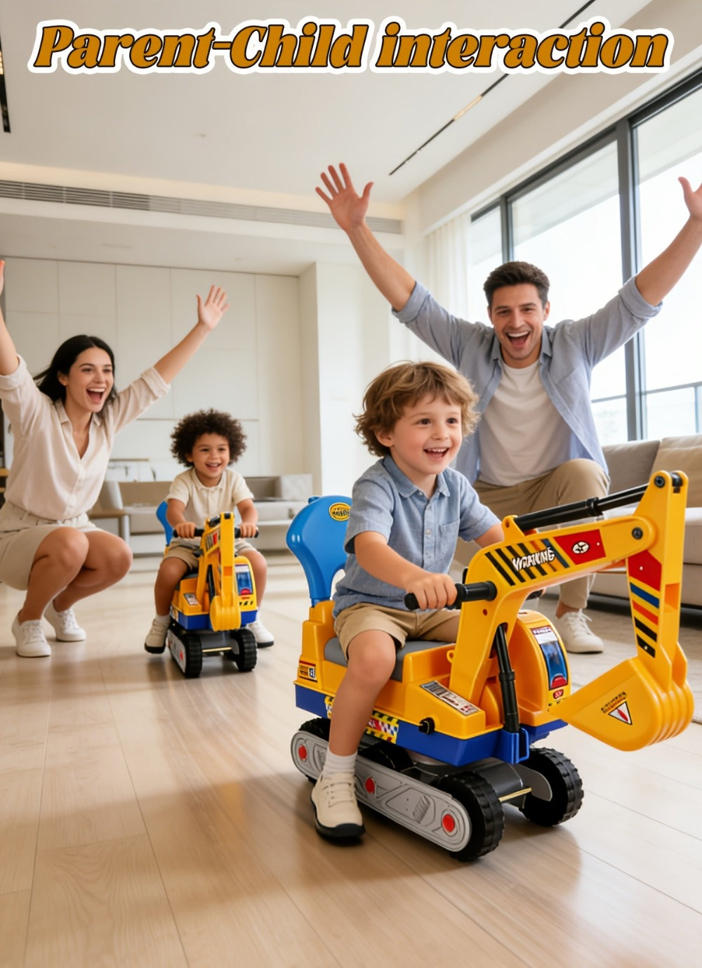 Ride-On Excavator Toy for Kids with Manual Digging Arm with the Listed Color, Size or Set Options for Everyday Use