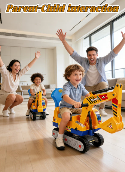 Ride-On Excavator Toy for Kids with Manual Digging Arm with the Listed Color, Size or Set Options for Everyday Use