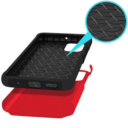 Phone Case Dual-Layer PC and TPU Cover for T-Mobile Revvl 7 5G in Red, Purple, Pink, Black, Gray or Blue