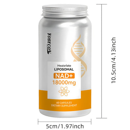 NAD+ Booster Liposomal 18000mg with Quercetin, Trans-Resveratrol & D-Ribose for Energy, Focus, Anti-Ageing & Antioxidant Support