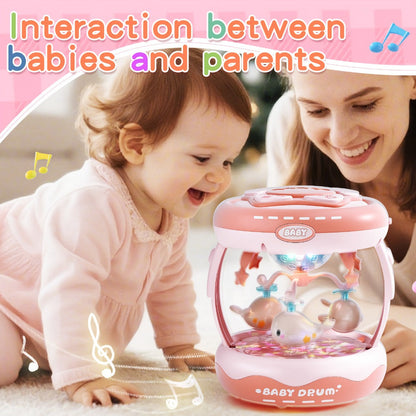 Baby Rotating Projector Music Toy 3 Months+, Interactive Animal Sounds & Lights, Multi-Functional Sensory Learning Toy for Infants